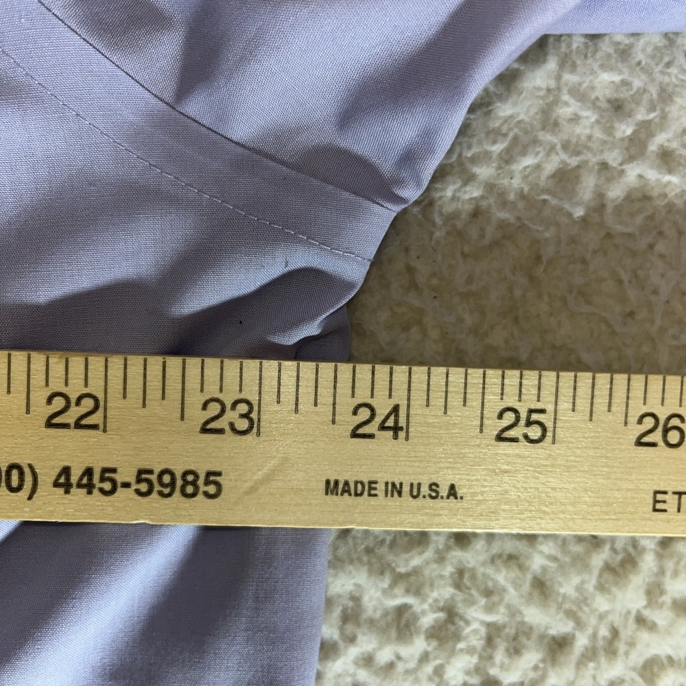 Stafford Super Shirt Performance Dress Shirt 16.5 34/35 Lavender Classic Fit - Picture 9 of 16